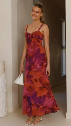 SASHA (BNE) Dresses|Midi^Margo Midi Dress - Dark Rose