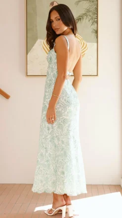 SASHA (BNE) Dresses|Midi^Margo Midi Dress - Green Flower