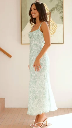 SASHA (BNE) Dresses|Midi^Margo Midi Dress - Green Flower