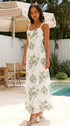 SASHA (BNE) Dresses|Midi^Margo Midi Dress - Green Floral