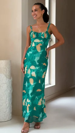 SASHA (BNE) Dresses|Midi^Margo Midi Dress - Green Print