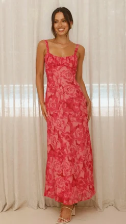 SASHA (BNE) Dresses|Midi^Margo Midi Dress - Pink Floral