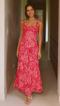 SASHA (BNE) Dresses|Midi^Margo Midi Dress - Pink Floral