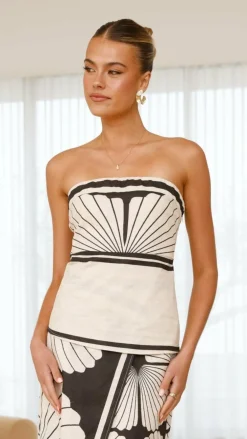 Mia Milani Sets|Tops^Margot Strapless Tunic Top - Palm Canyon