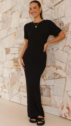 LILYWHYT Knit Dresses|Knitwear^Mari Maxi Dress - Black