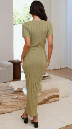 LILYWHYT Knit Dresses|Knitwear^Mari Maxi Dress - Sage