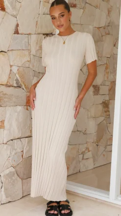 LILYWHYT Knit Dresses|Knitwear^Mari Maxi Dress - Sand