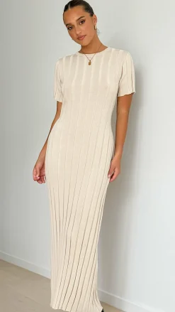 LILYWHYT Knit Dresses|Knitwear^Mari Maxi Dress - Sand