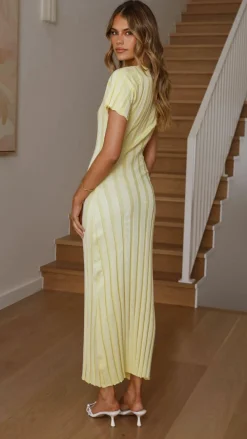 LILYWHYT Knit Dresses|Knitwear^Mari Maxi Dress - Yellow