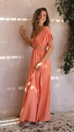 Madison The Label Sale Dresses|Bump Friendly^Marilyn Maxi Dress - Tangerine