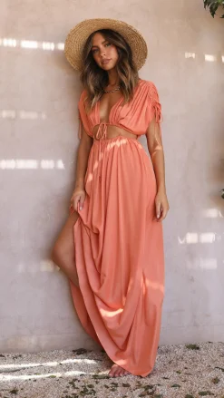 Madison The Label Sale Dresses|Bump Friendly^Marilyn Maxi Dress - Tangerine