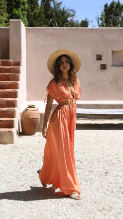 Madison The Label Sale Dresses|Bump Friendly^Marilyn Maxi Dress - Tangerine