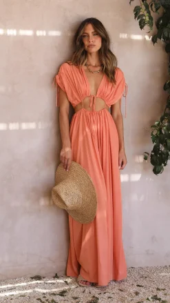 Madison The Label Sale Dresses|Bump Friendly^Marilyn Maxi Dress - Tangerine