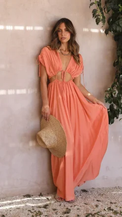Madison The Label Sale Dresses|Bump Friendly^Marilyn Maxi Dress - Tangerine