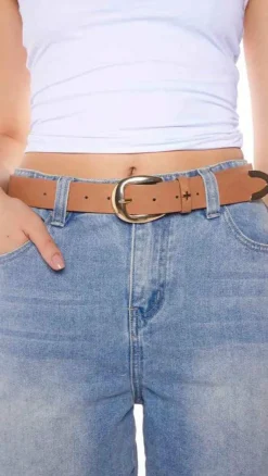 Peta and Jain Belts^Marissa Belt - Tan PU