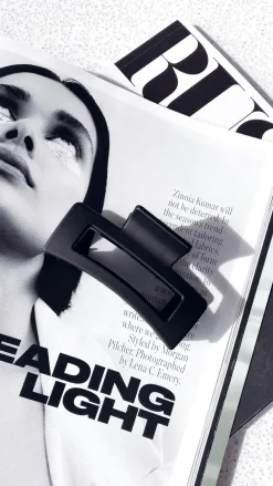 Angel Whisper Gift Collection|Hair Accessories^Matte Rectangle Claw Clip - Black