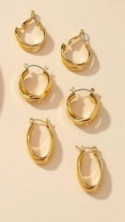 Angel Whisper Earrings|Je T'Aime^Maya Twist Earrings Set - Gold