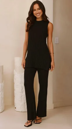 Fashion Allied Knitwear|Knitwear^Megan Knit Pants - Black