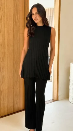 Fashion Allied Knitwear|Knitwear^Megan Knit Pants - Black
