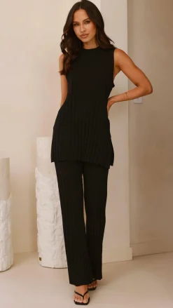Fashion Allied Knitwear|Knitwear^Megan Knit Pants - Black