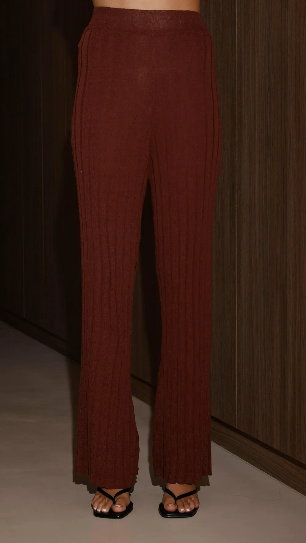 Fashion Allied Knitwear|Knitwear^Megan Knit Pants - Chocolate