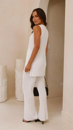 Fashion Allied Knitwear|Knitwear^Megan Knit Pants - White
