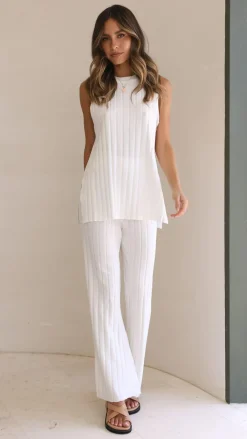Fashion Allied Knitwear|Knitwear^Megan Knit Pants - White