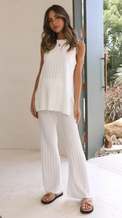 Fashion Allied Knitwear|Knitwear^Megan Knit Pants - White