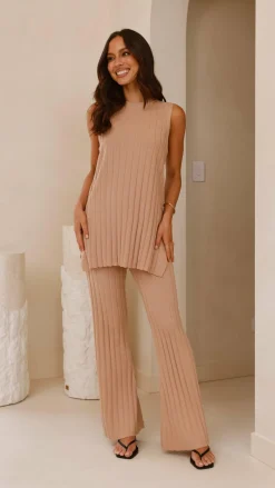 Fashion Allied Knit Tops|Knitwear^Megan Knit Top - Camel
