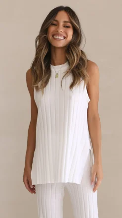 Fashion Allied Knit Tops|Knitwear^Megan Knit Top - White