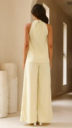 Main St Sets|Tops^Melinda Halter Top - Soft Yellow