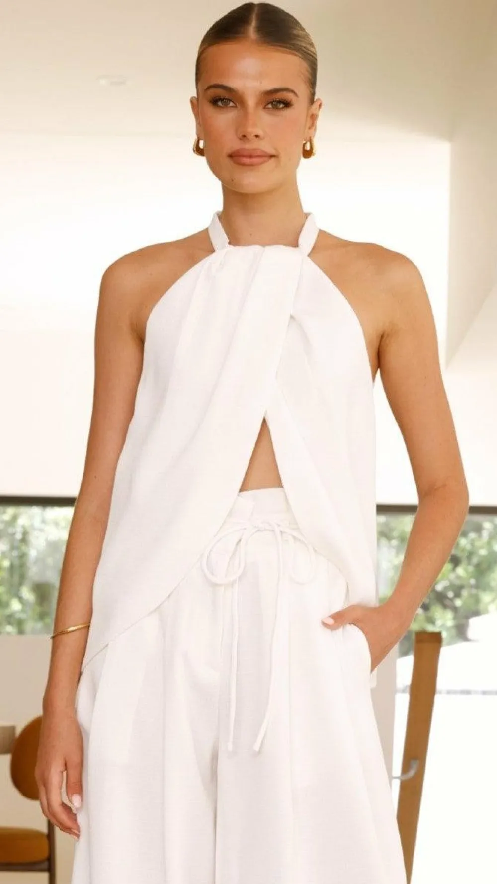 Main St Sets|Tops^Melinda Halter Top - White