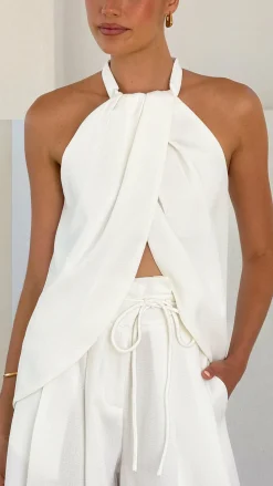 Main St Sets|Tops^Melinda Halter Top - White