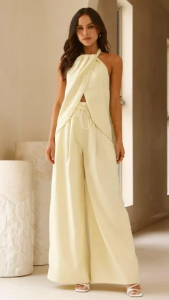 Main St Sets|Bottoms^Melinda High Waist Pants - Soft Yellow