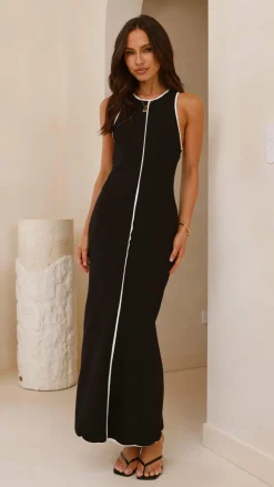 YH AND CO Dresses|Maxi^Milli Maxi Dress - Black/White