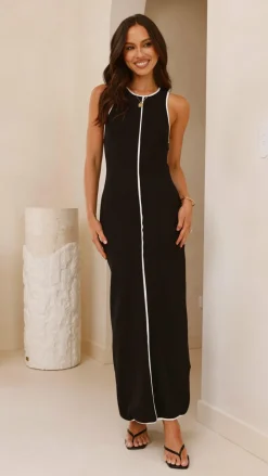 YH AND CO Dresses|Maxi^Milli Maxi Dress - Black/White