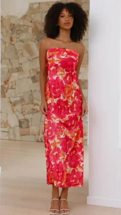 Shareen Dresses|Maxi^Miya Maxi Dress - Pink/Red Floral
