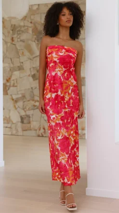 Shareen Dresses|Maxi^Miya Maxi Dress - Pink/Red Floral