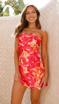 Shareen Dresses|Mini^Miya Mini Dress - Pink/Red Floral