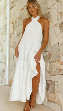 Pink Diamond Dresses|Maxi^Moniqua Maxi Dress - White