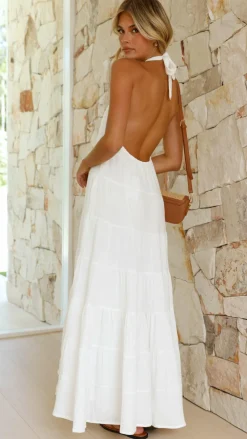 Pink Diamond Dresses|Maxi^Moniqua Maxi Dress - White