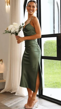 IDS Dresses|Midi^Monte Midi Dress - Olive