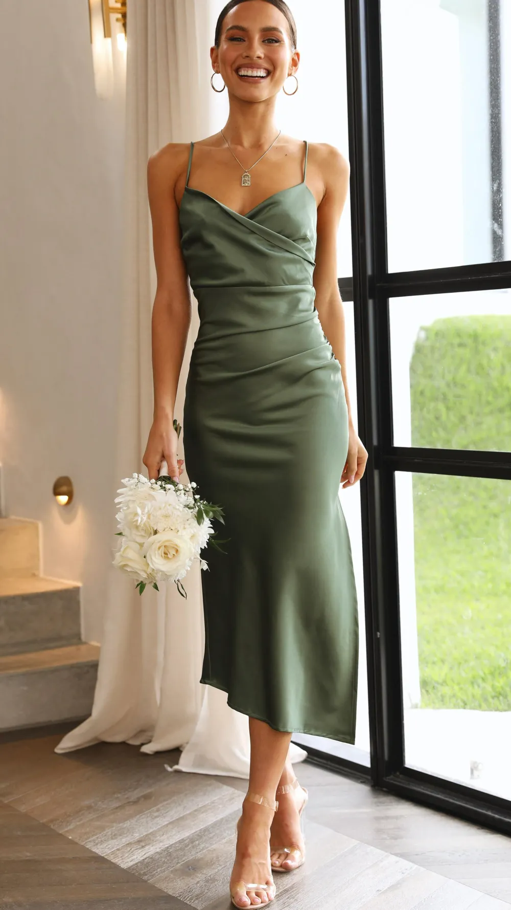 IDS Dresses|Midi^Monte Midi Dress - Olive