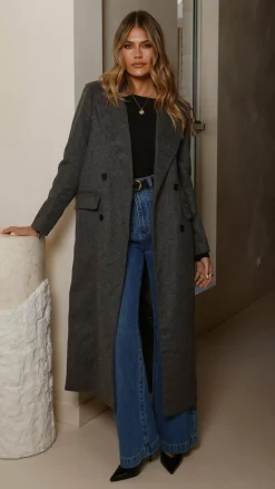 MVN Coats|Coats^- Lost In New York Coat - Charcoal