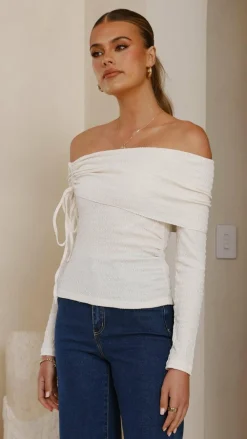 Burans Tops^Mya Off The Shoulder Top - Cream