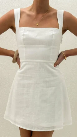 Luvalot Dresses|Mini^Nadalia Mini Dress - White