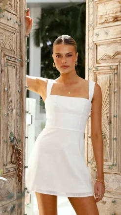 Luvalot Dresses|Mini^Nadalia Mini Dress - White