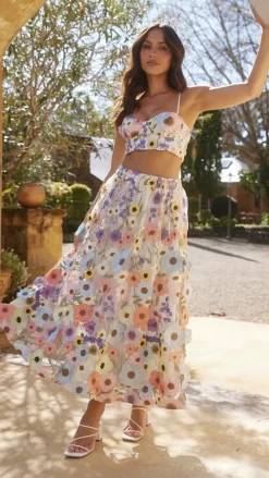 LILYWHYT Sets|Tops^Naja Crop Top - Multi Floral
