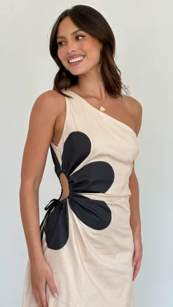 Main St Dresses|Maxi^Nancia Maxi Dress - Beige / Black