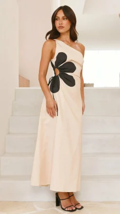 Main St Dresses|Maxi^Nancia Maxi Dress - Beige / Black